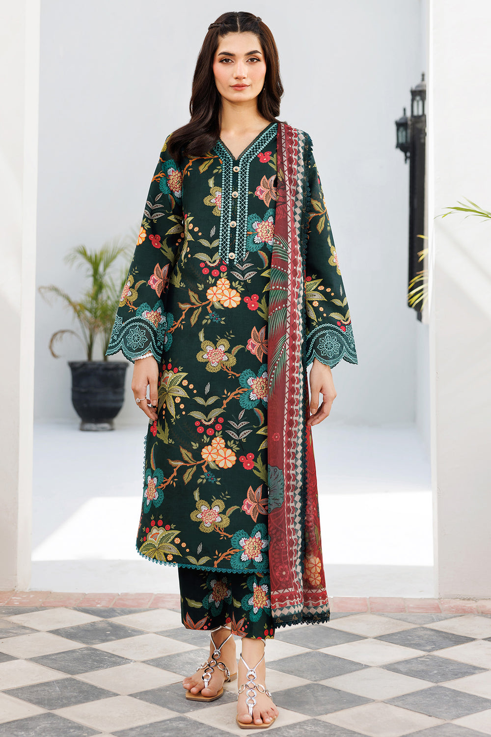 Farasha | Printed Essentials | Blossom Charm by Farasha - Designer Dress  - Type : Ladies Clothes - Available at Libayah - 100% Original 