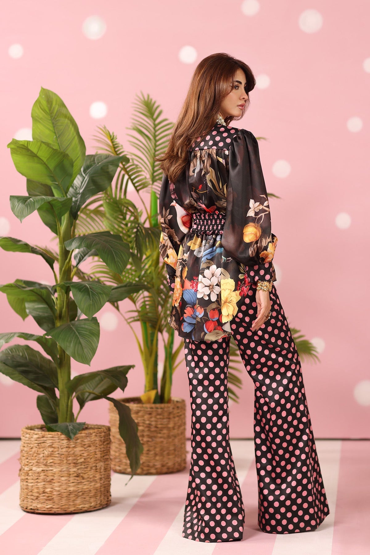 Musferah Saad | Resort Collection | Polka Panache by Musferah Saad - Designer Dress  - Type : Ladies Clothes - Available at Libayah - 100% Original 