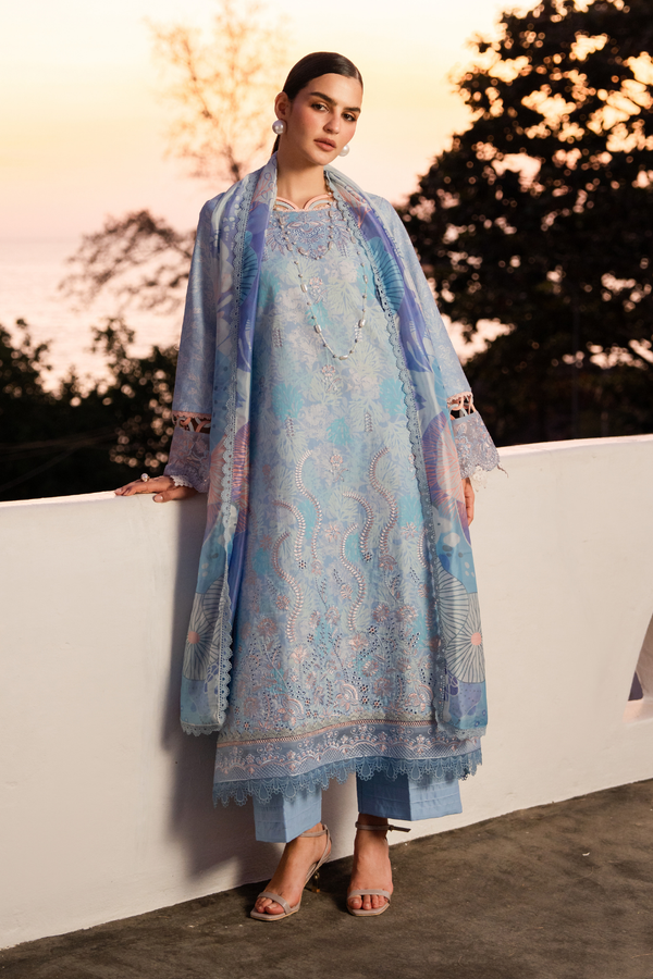 Aabyaan | Shezlin Chikankari 26 | CALINA (AZ-09) by Aabyaan - Designer Dress - Type : Luxury Dress - Available at Libayah - 100% Original