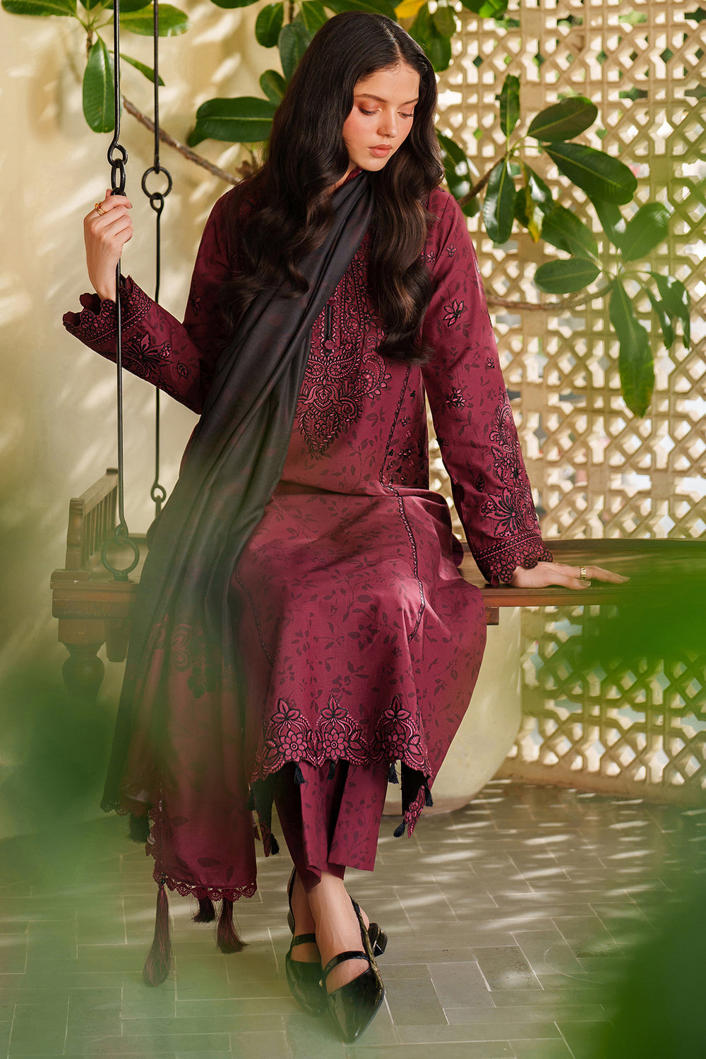 Farasha | Meline Premium Viscose 25 | Sable Bloom by Farasha - Designer Dress  - Type : Ladies Clothes - Available at Libayah - 100% Original 