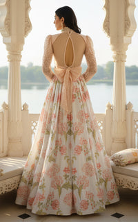 Threads and Motifs | Formal Outfits | Blouse With Printed Lehenga by Threads and Motifs - Designer Dress  - Type : Ladies Clothes - Available at Libayah - 100% Original 