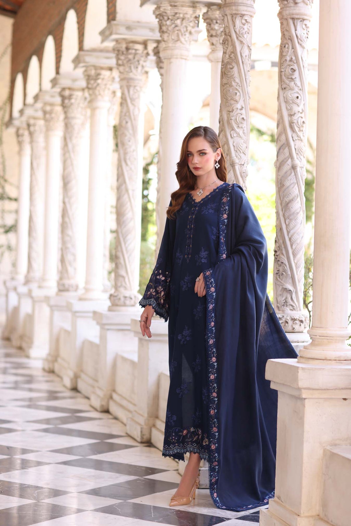 Noor by Saadia Asad | Winter Pashmina 25 | Sapphire