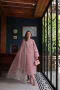 Noor by Saadia Asad | Eid Luxury Schiffli Laserkari 25 | D3- Blush Pink by Noor by Saadia Asad - Designer Dress - Type: Ladies Clothes - Available at Libayah - 100% Original