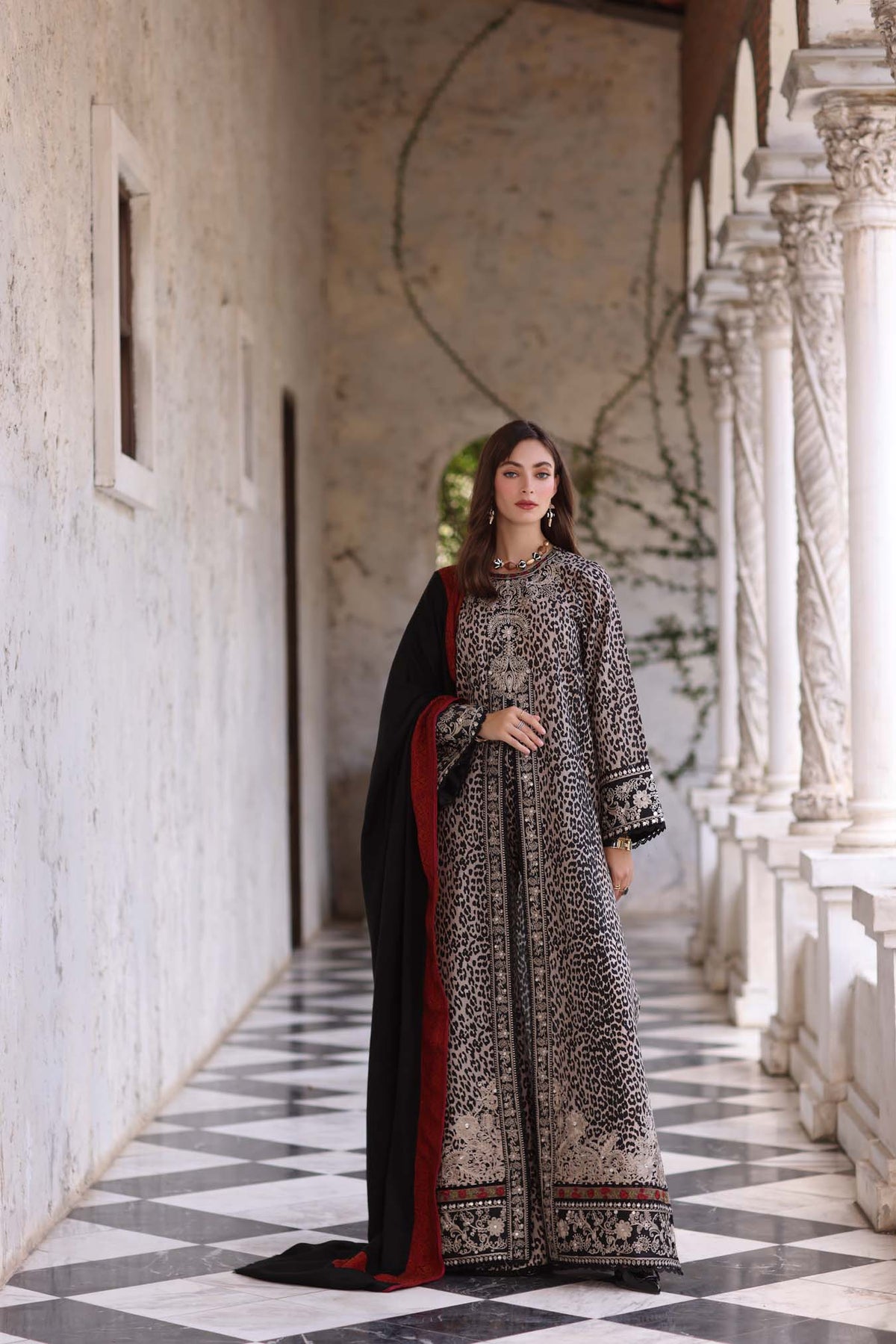 Noor by Saadia Asad | Winter Pashmina 25 | Noir Safari