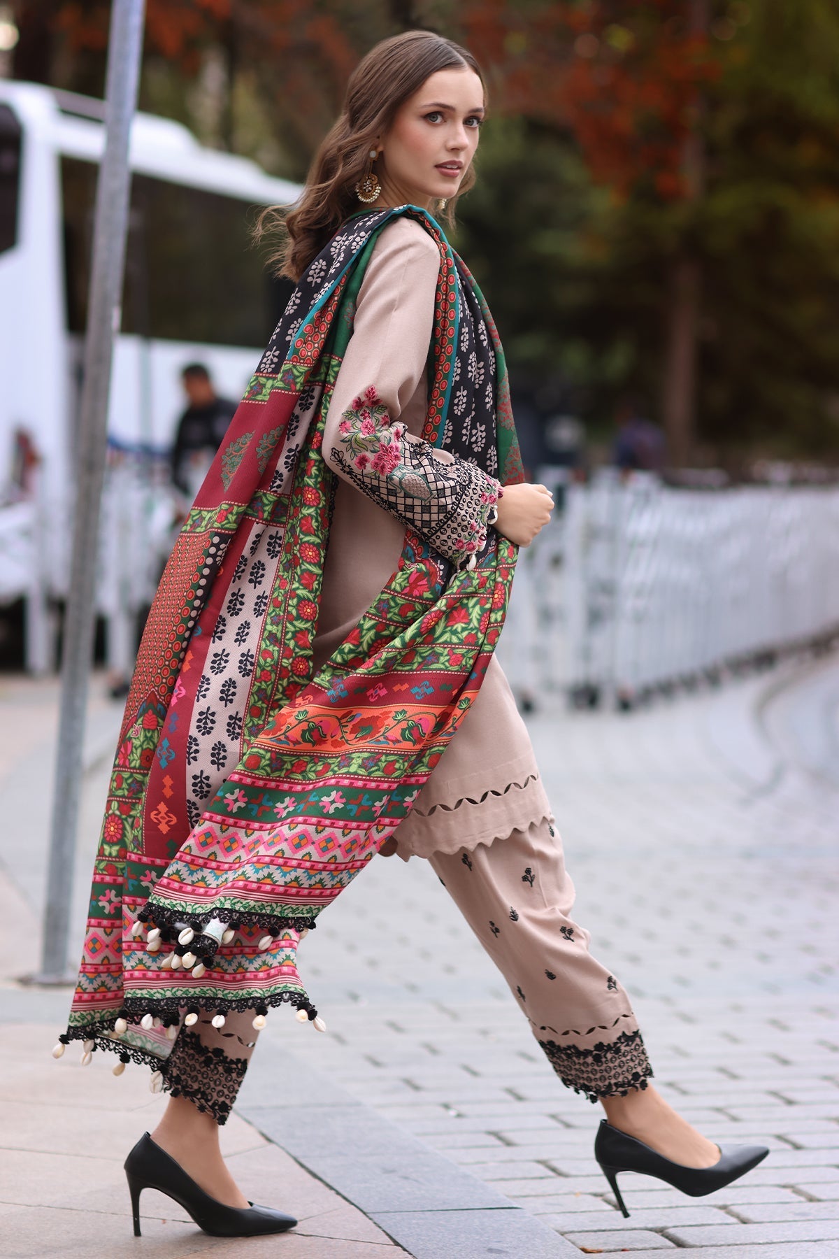 Charizma | Poshima Shawl | PS4-07 by Charizma - Designer Dress - Type: Ladies Clothes - Available at Libayah - 100% Original