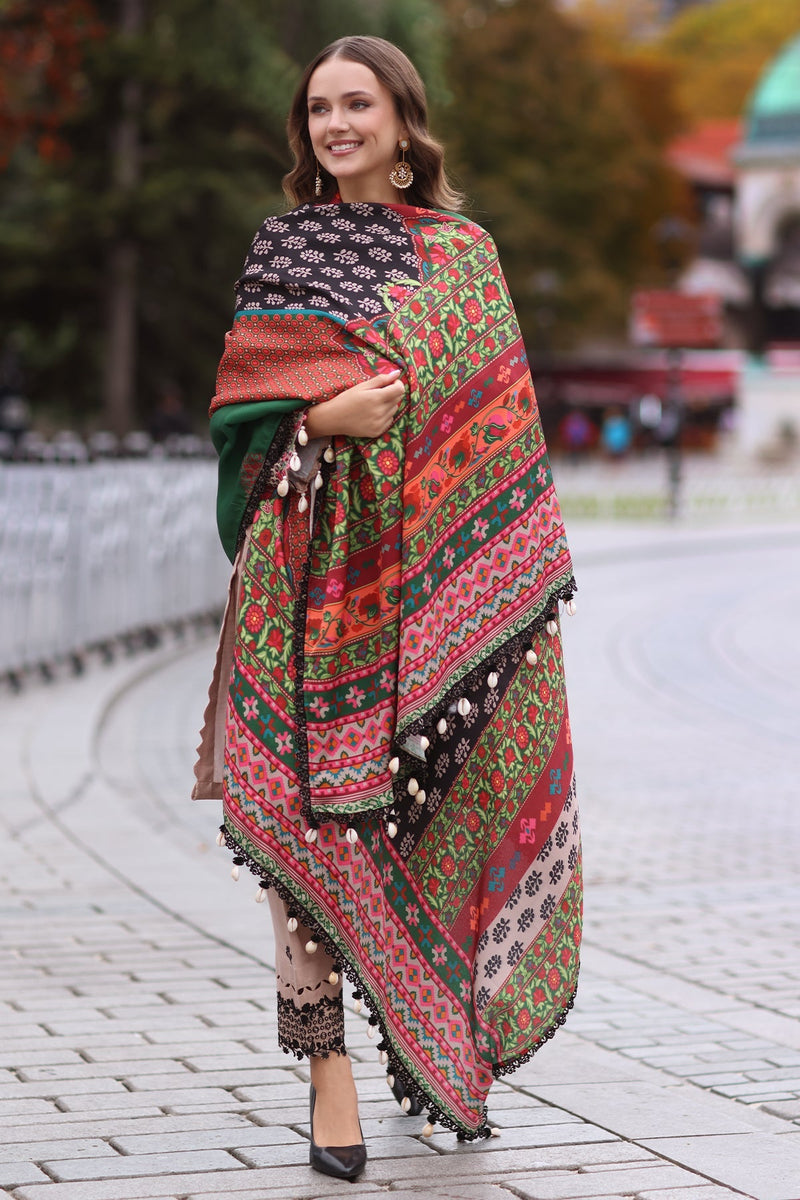 Charizma | Poshima Shawl | PS4-07 by Charizma - Designer Dress - Type: Ladies Clothes - Available at Libayah - 100% Original