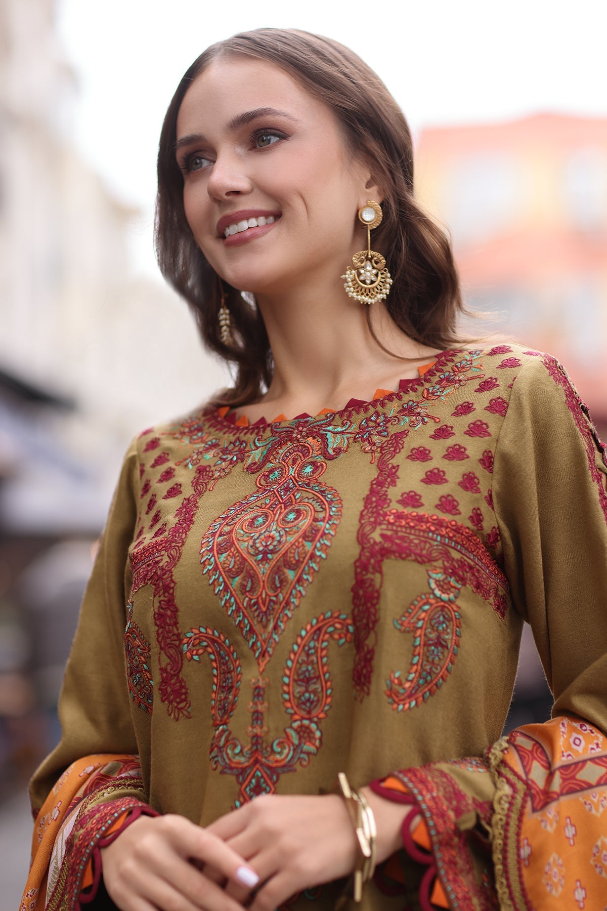 Charizma | Poshima Shawl |   PS4-08 by Charzima - Designer Dress - Type: Ladies Clothes - Available at Libayah - 100% Original