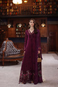 Noor by Saadia Asad | Eid Luxury Schiffli Laserkari 25 | D12- Plum by Noor by Saadia Asad - Designer Dress - Type: Ladies Clothes - Available at Libayah - 100% Original