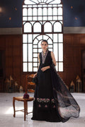 Noor by Saadia Asad | Eid Luxury Schiffli Laserkari 25 | D7- Black by Noor by Saadia Asad - Designer Dress - Type: Ladies Clothes - Available at Libayah - 100% Original