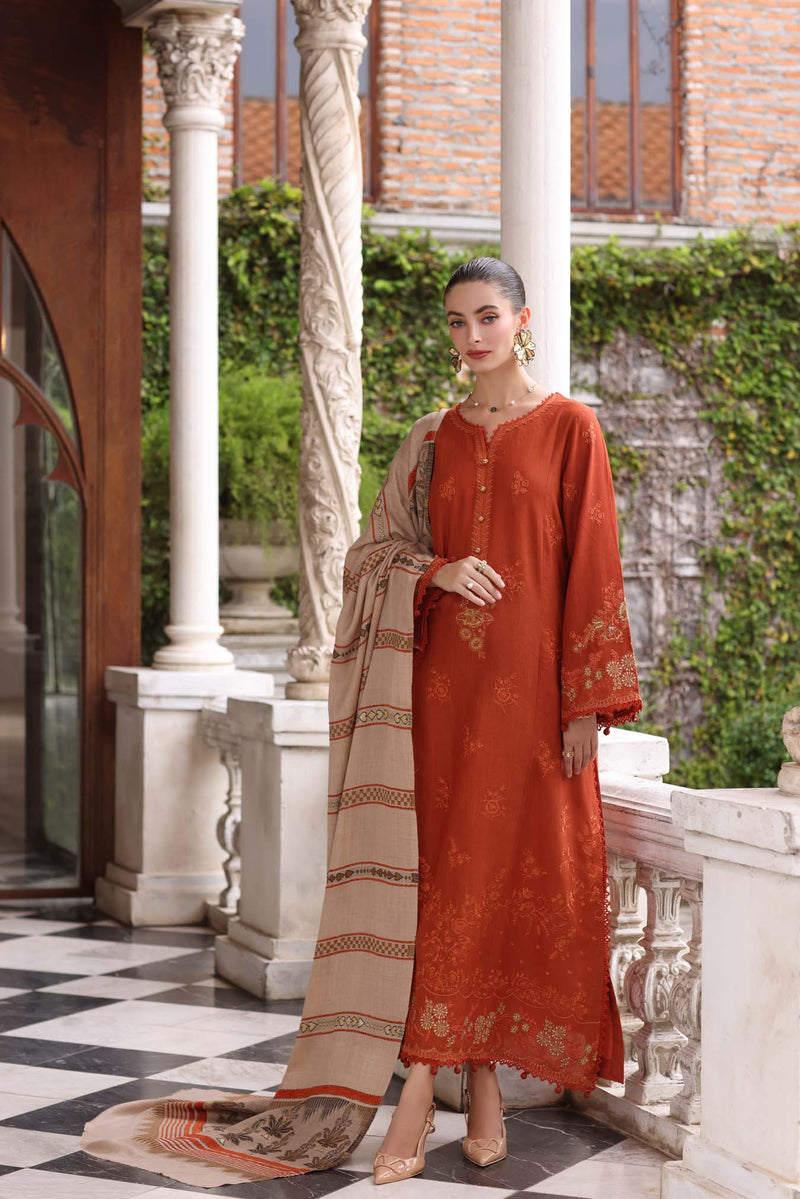 Rustique – authentic Pakistani dress from the Noor by Saadia Asad Winter Pashmina 25 collection for women in the UK