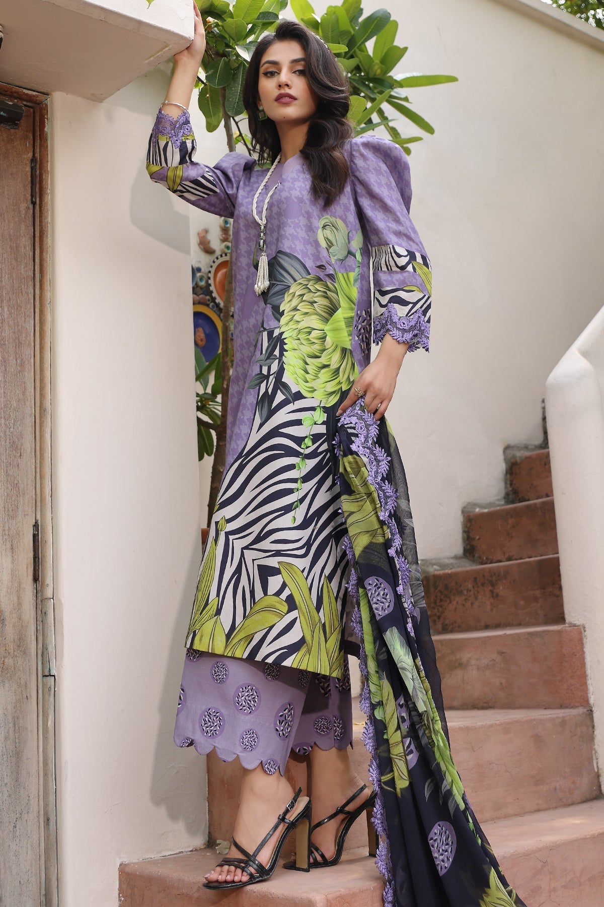 Charizma | Lawn Collection 24 | AS4-34 by Charizma - Designer Dress - Type: Casuals - Available at Libayah - 100% Original