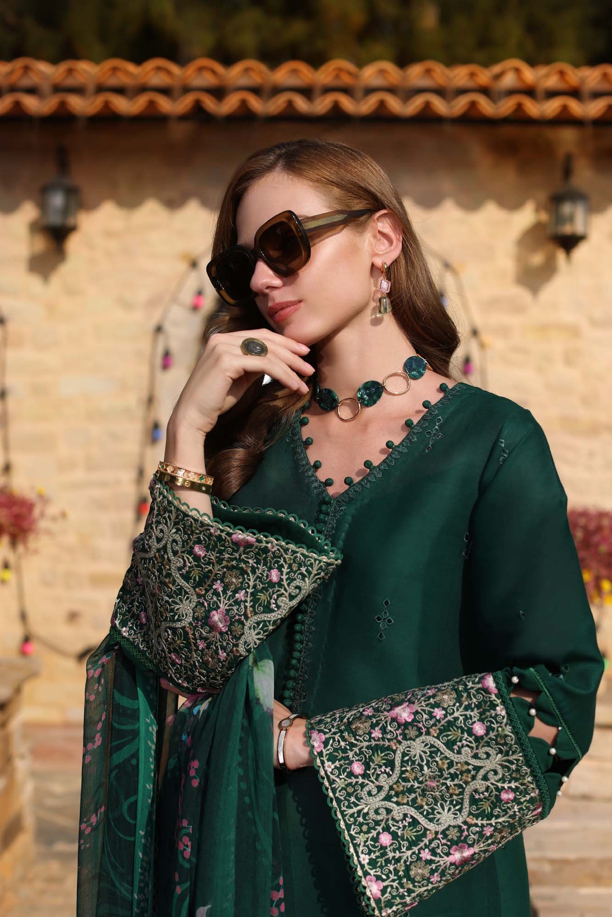 Noor by Saadia Asad | Luxe Printkari | D1-A - Designer Dress - Type : Ladies Clothes - Available at Libayah - 100% Original