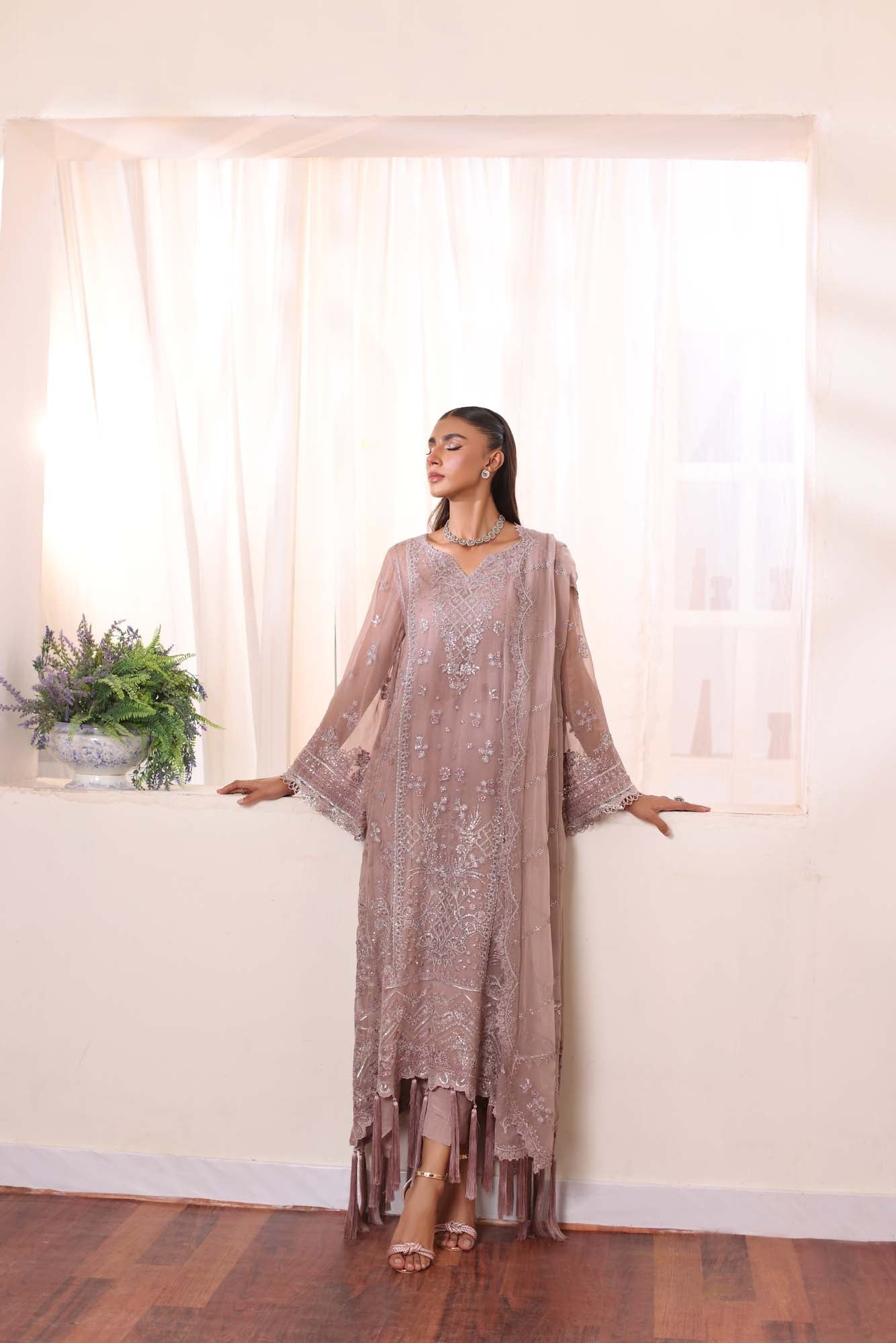 Noor by Saadia Asad | Noor Chiffon De Luxe | D7 by Noor by Saadia Asad - Designer Dress - Type: Formal - Available at Libayah - 100% Original