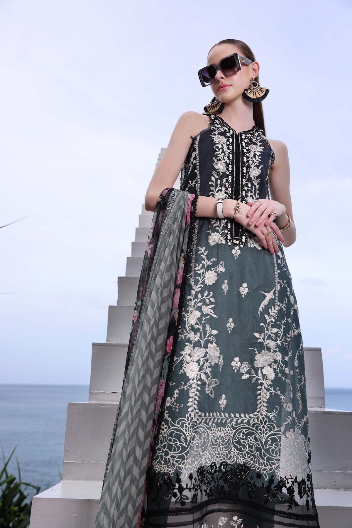 Noor by Saadia Asad | Luxe Printkari | D2-B - Designer Dress - Type : Ladies Clothes - Available at Libayah - 100% Original