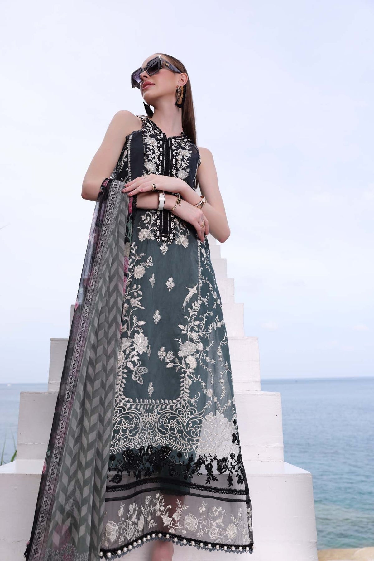 Noor by Saadia Asad | Luxe Printkari | D2-B - Designer Dress - Type : Ladies Clothes - Available at Libayah - 100% Original