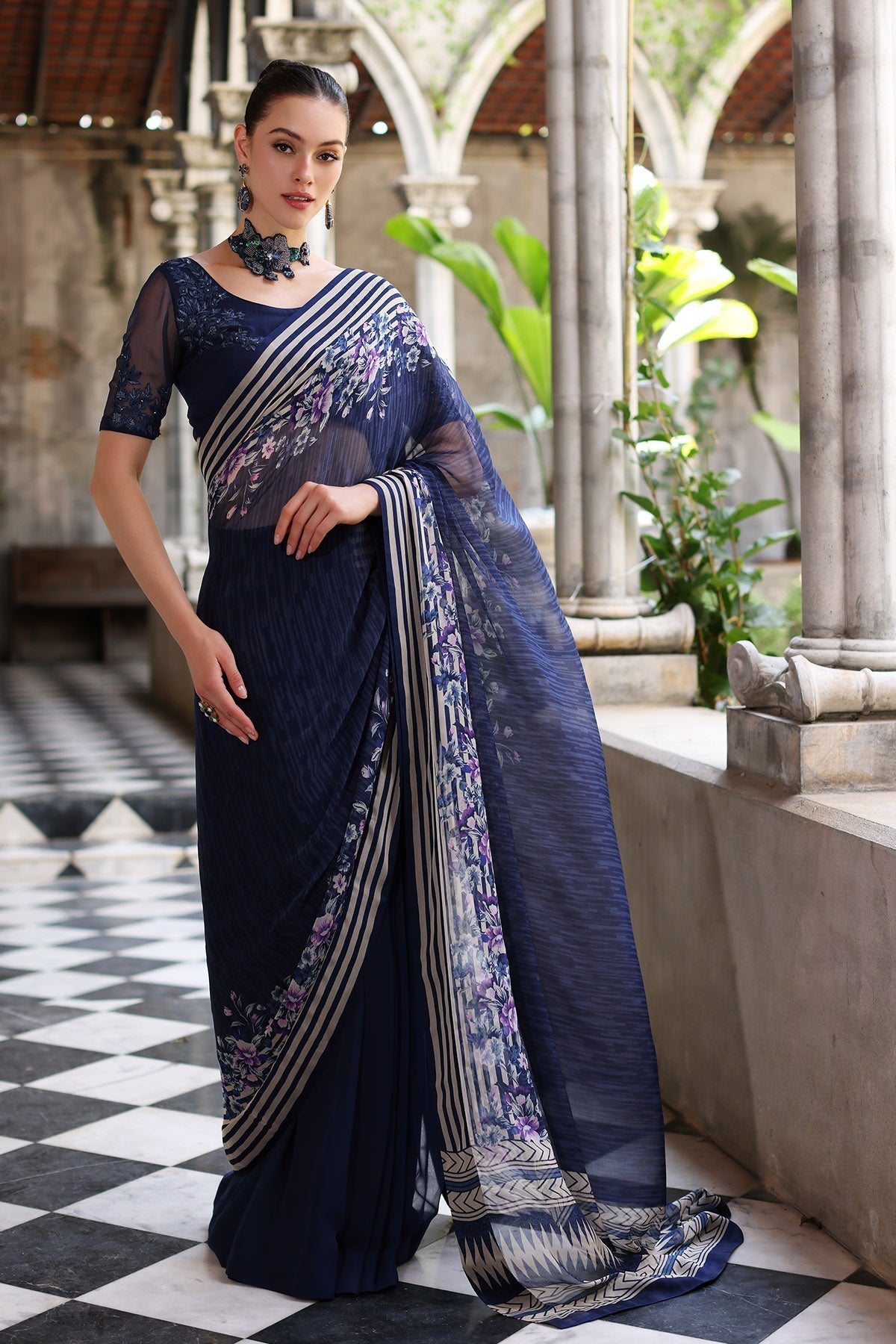 Chinyere | Formal Wedding Exclusive | DESERT ROSE S SARI (AA5355) by Chinyere - Designer Dress - Type: Ladies Clothes - Available at Libayah - 100% Original