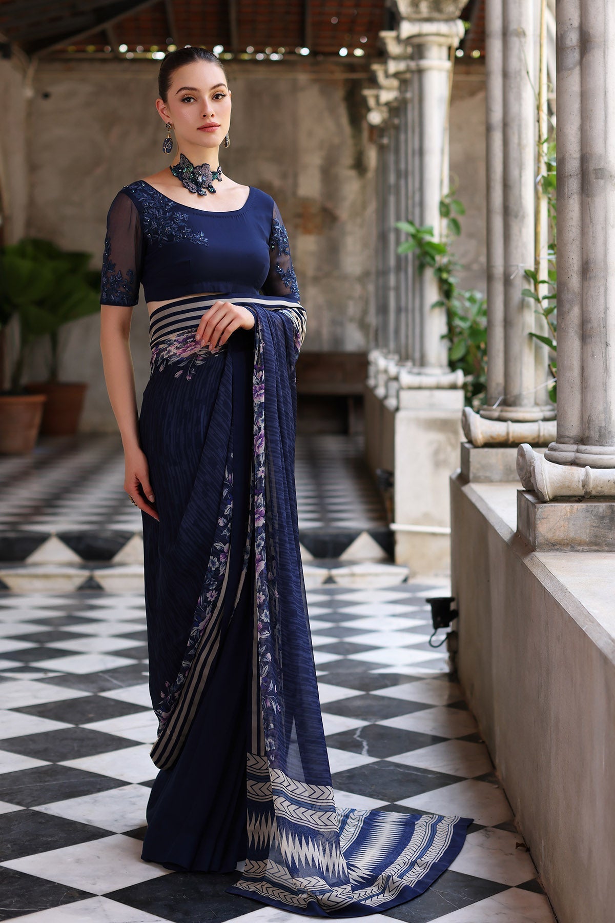 Chinyere | Formal Wedding Exclusive | DESERT ROSE S SARI (AA5355) by Chinyere - Designer Dress - Type: Ladies Clothes - Available at Libayah - 100% Original