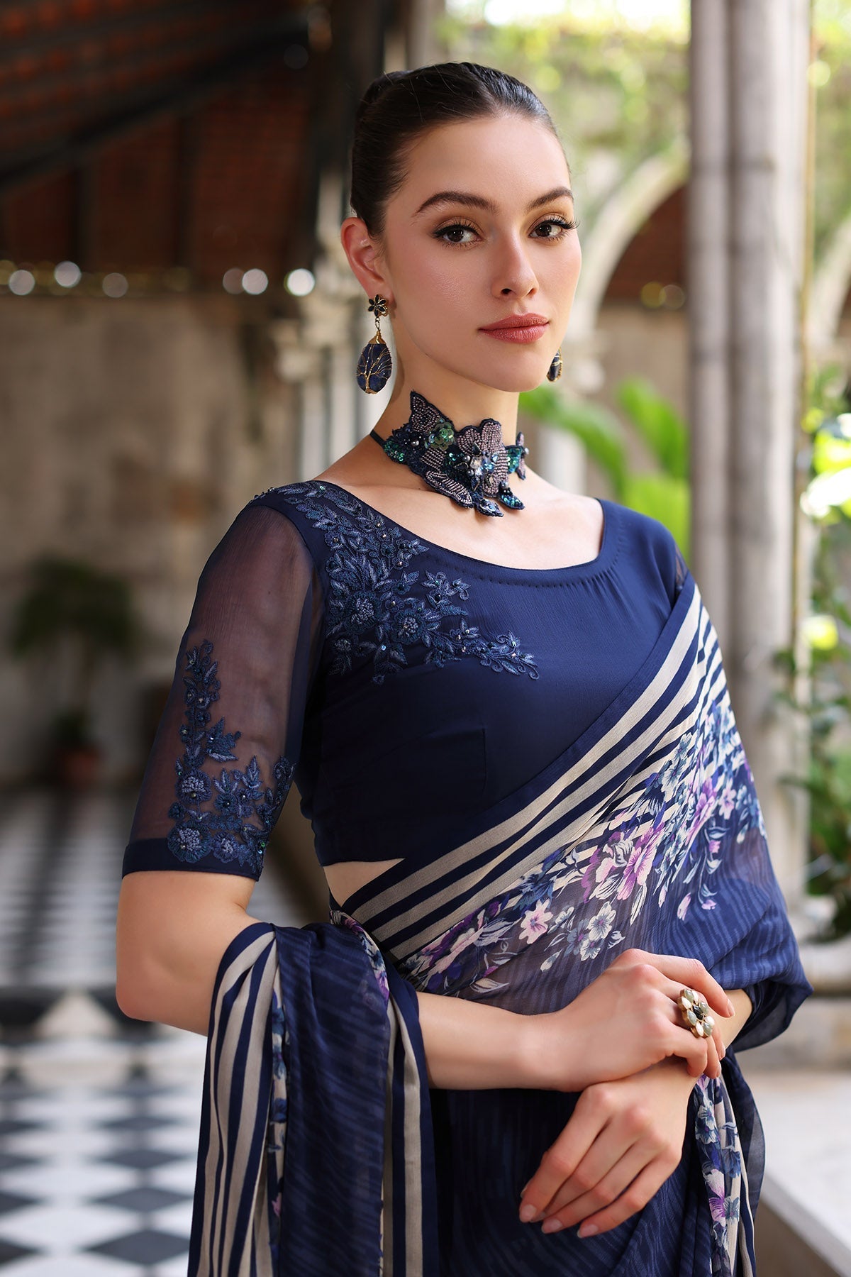 Chinyere | Formal Wedding Exclusive | DESERT ROSE S SARI (AA5355) by Chinyere - Designer Dress - Type: Ladies Clothes - Available at Libayah - 100% Original