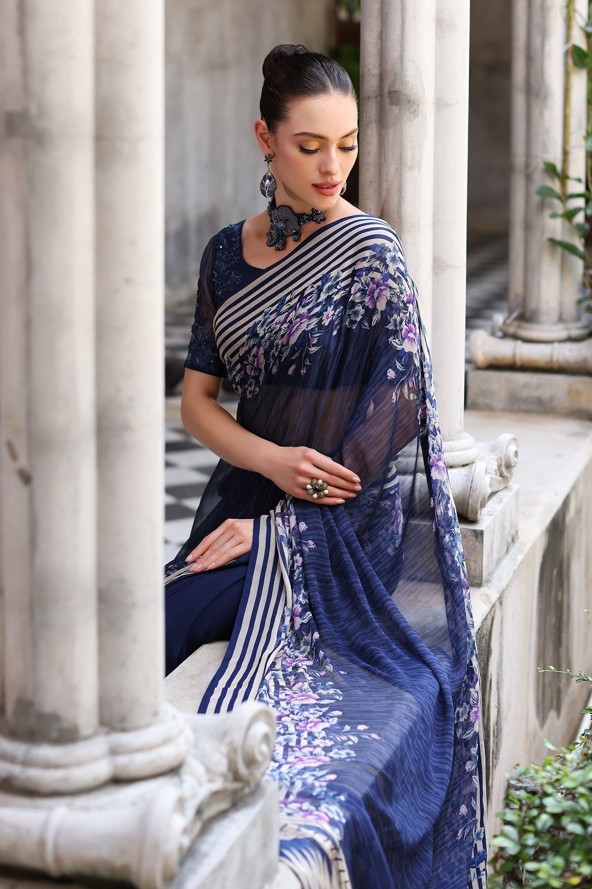 Chinyere | Formal Wedding Exclusive | DESERT ROSE S SARI (AA5355) by Chinyere - Designer Dress - Type: Ladies Clothes - Available at Libayah - 100% Original