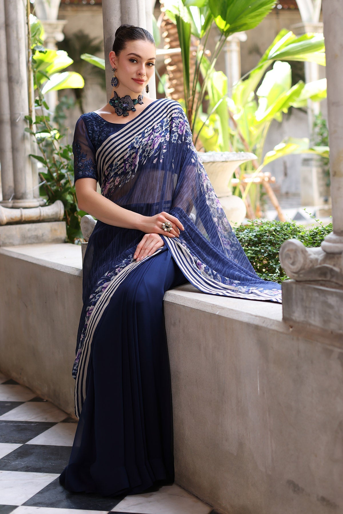 Chinyere | Formal Wedding Exclusive | DESERT ROSE S SARI (AA5355) by Chinyere - Designer Dress - Type: Ladies Clothes - Available at Libayah - 100% Original