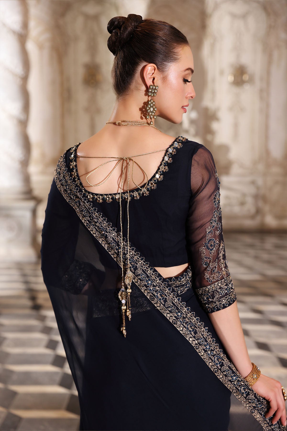 Chinyere | Formal Wedding Exclusive | ROYAL PEACE S SARI (AA5338) by Chinyere - Designer Dress - Type: Ladies Clothes - Available at Libayah - 100% Original