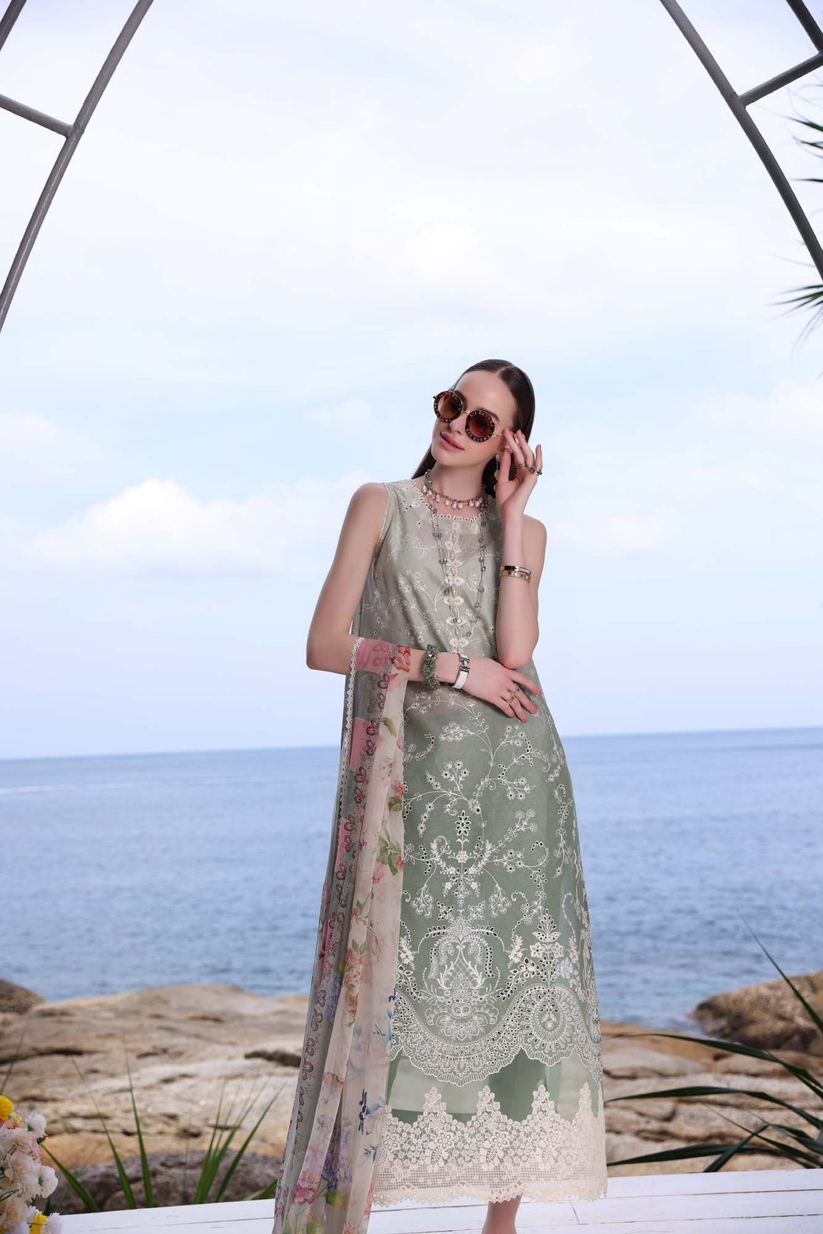 Noor by Saadia Asad | Luxe Printkari | D1-A - Designer Dress - Type : Ladies Clothes - Available at Libayah - 100% Original