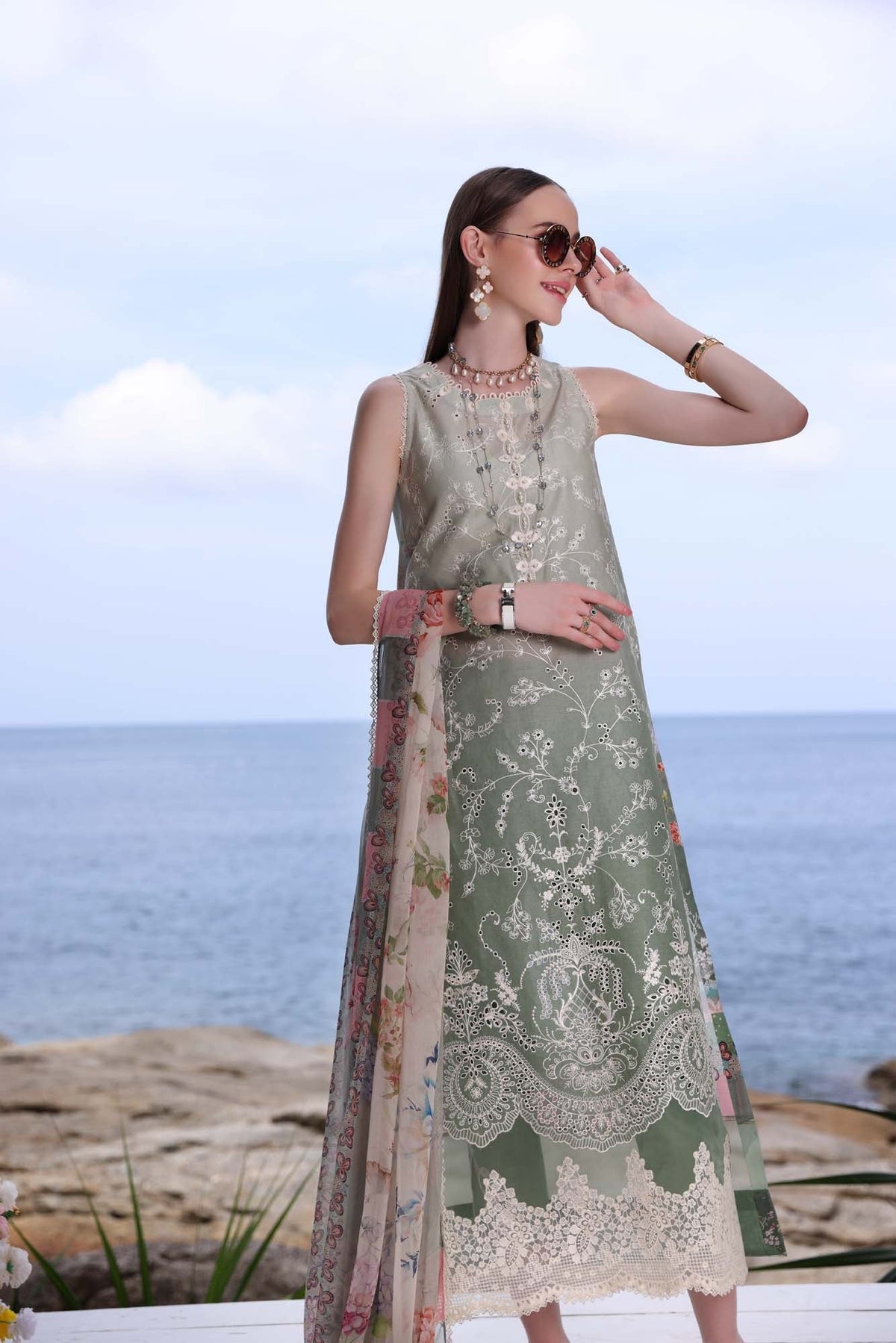 Noor by Saadia Asad | Luxe Printkari | D1-A - Designer Dress - Type : Ladies Clothes - Available at Libayah - 100% Original