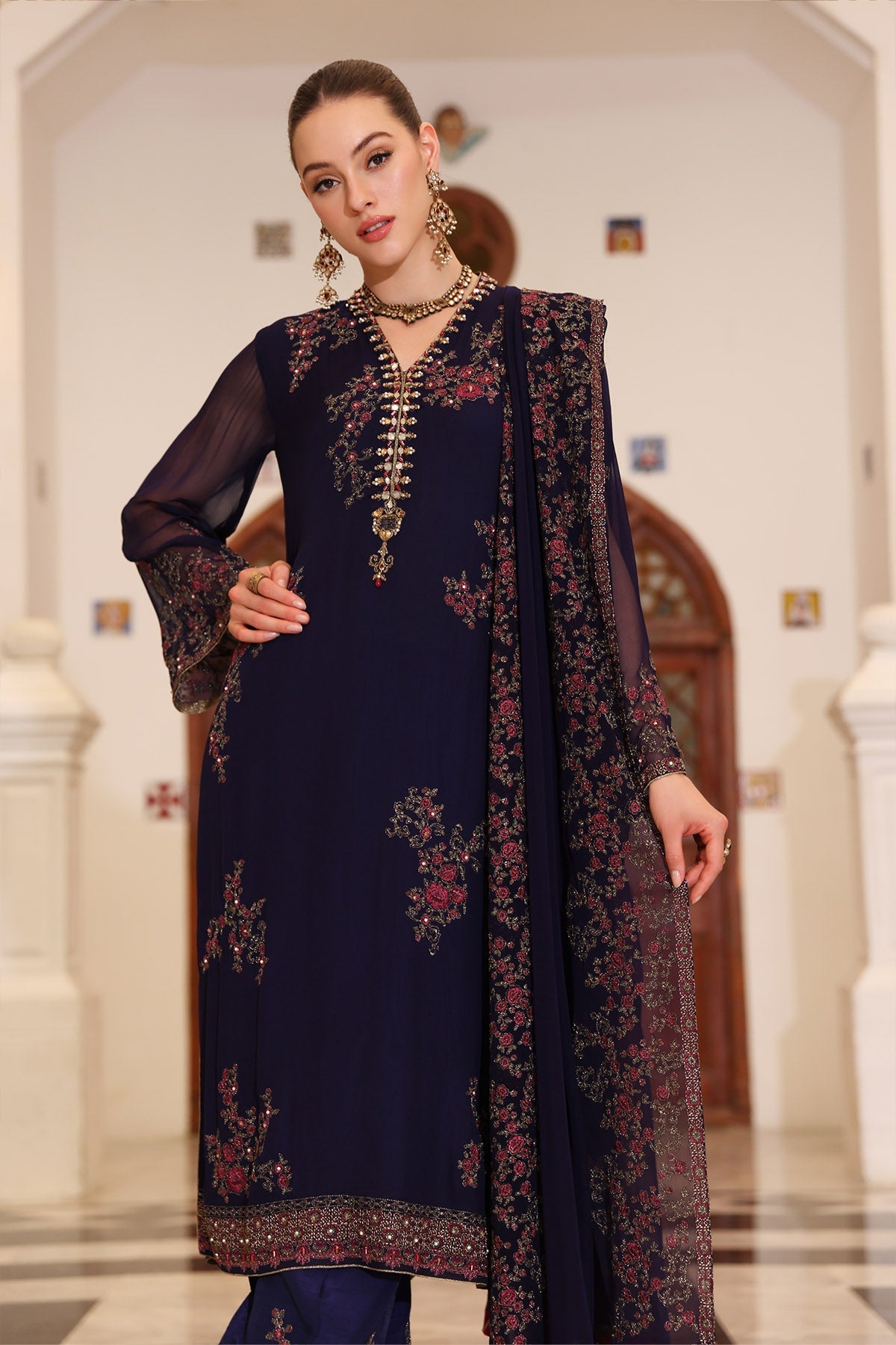 Chinyere | Formal Wedding Exclusive | INDIGO BUNCH (AA5260) by Chinyere - Designer Dress - Type: Ladies Clothes - Available at Libayah - 100% Original