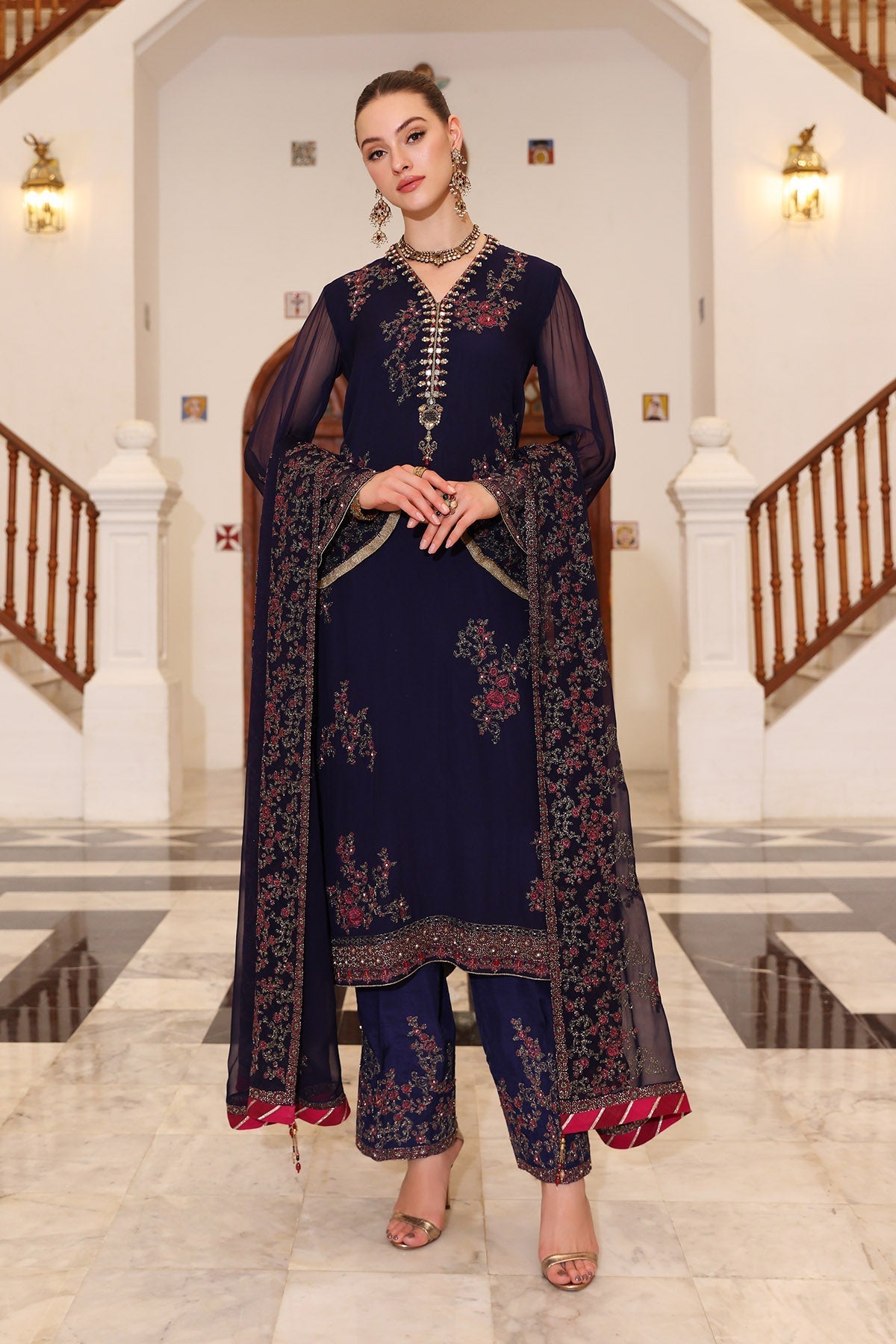 Chinyere | Formal Wedding Exclusive | INDIGO BUNCH (AA5260) by Chinyere - Designer Dress - Type: Ladies Clothes - Available at Libayah - 100% Original