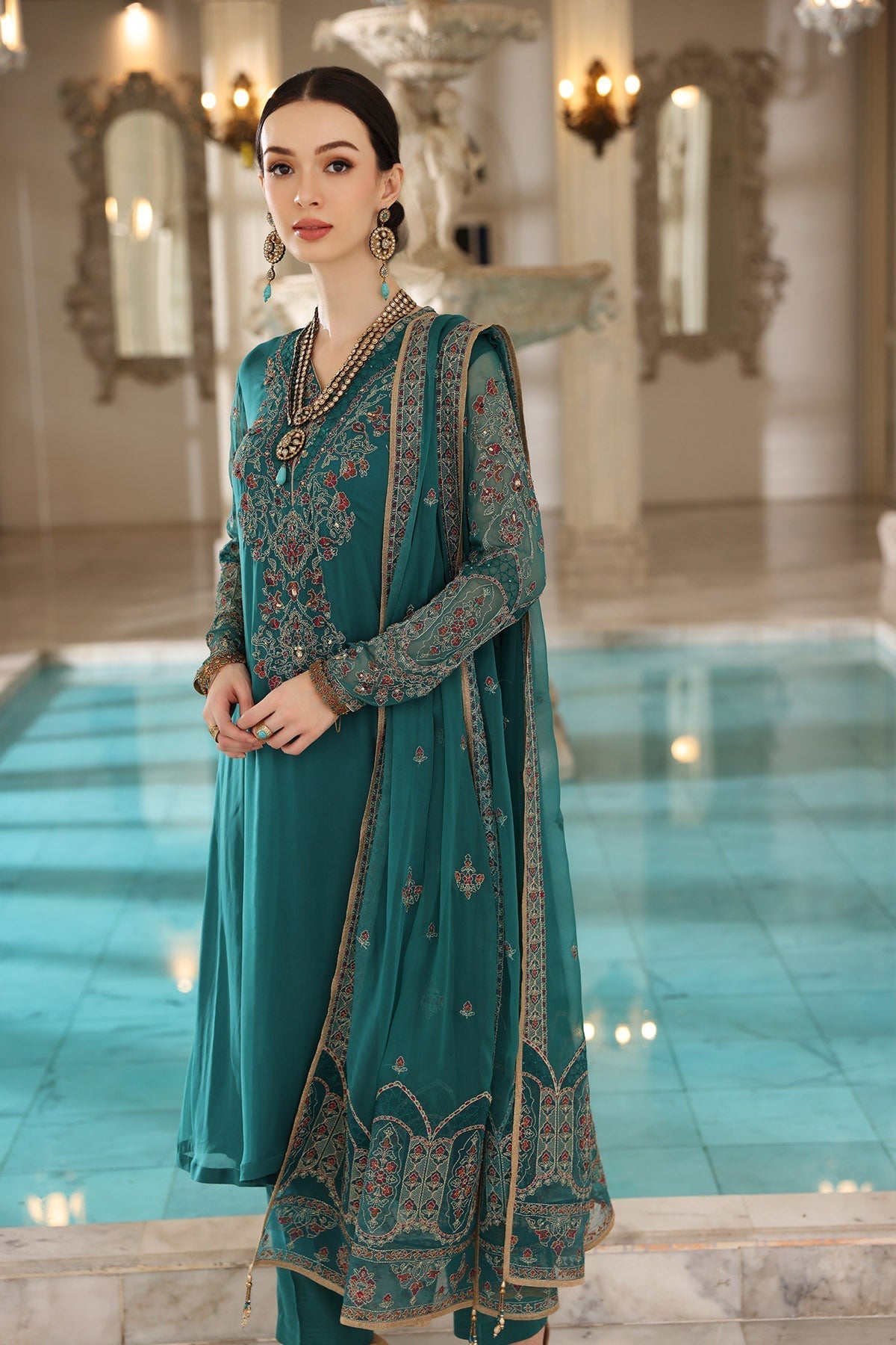 Chinyere | Formal Wedding Exclusive | Deep Sea (AA5393) by Chinyere - Designer Dress - Type: Ladies Clothes - Available at Libayah - 100% Original