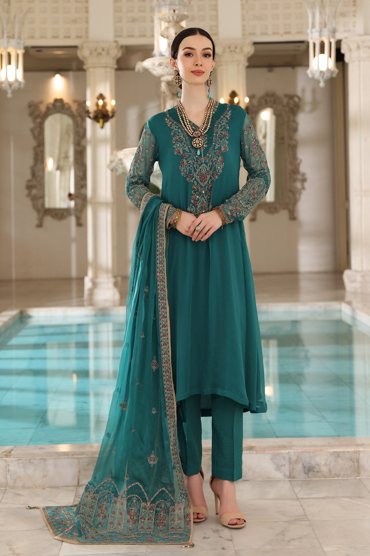 Chinyere | Formal Wedding Exclusive | Deep Sea (AA5393) by Chinyere - Designer Dress - Type: Ladies Clothes - Available at Libayah - 100% Original