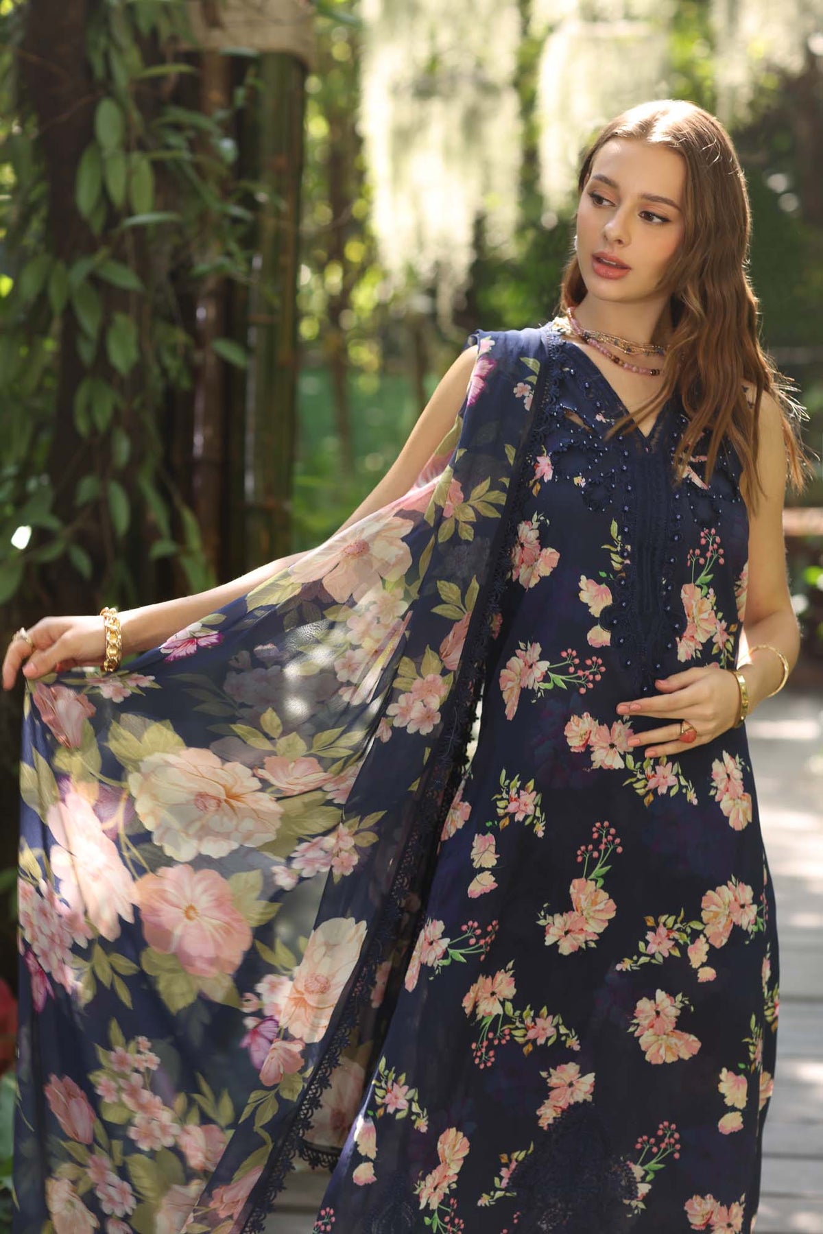 Noor by Saadia Asad | Eid Luxe Printedkari | D8-B by Noor by Saadia Asad - Designer Dress - Type: Ladies Clothes - Available at Libayah - 100% Original