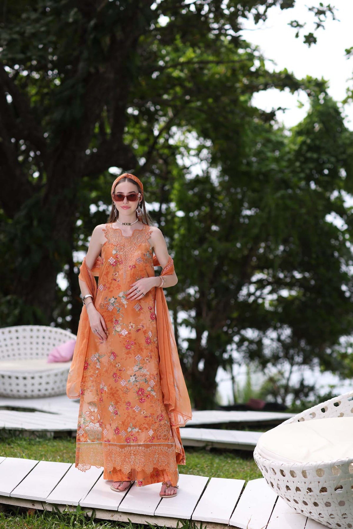 Noor by Saadia Asad | Luxe Printkari | D4-A - Designer Dress - Type : Ladies Clothes - Available at Libayah - 100% Original