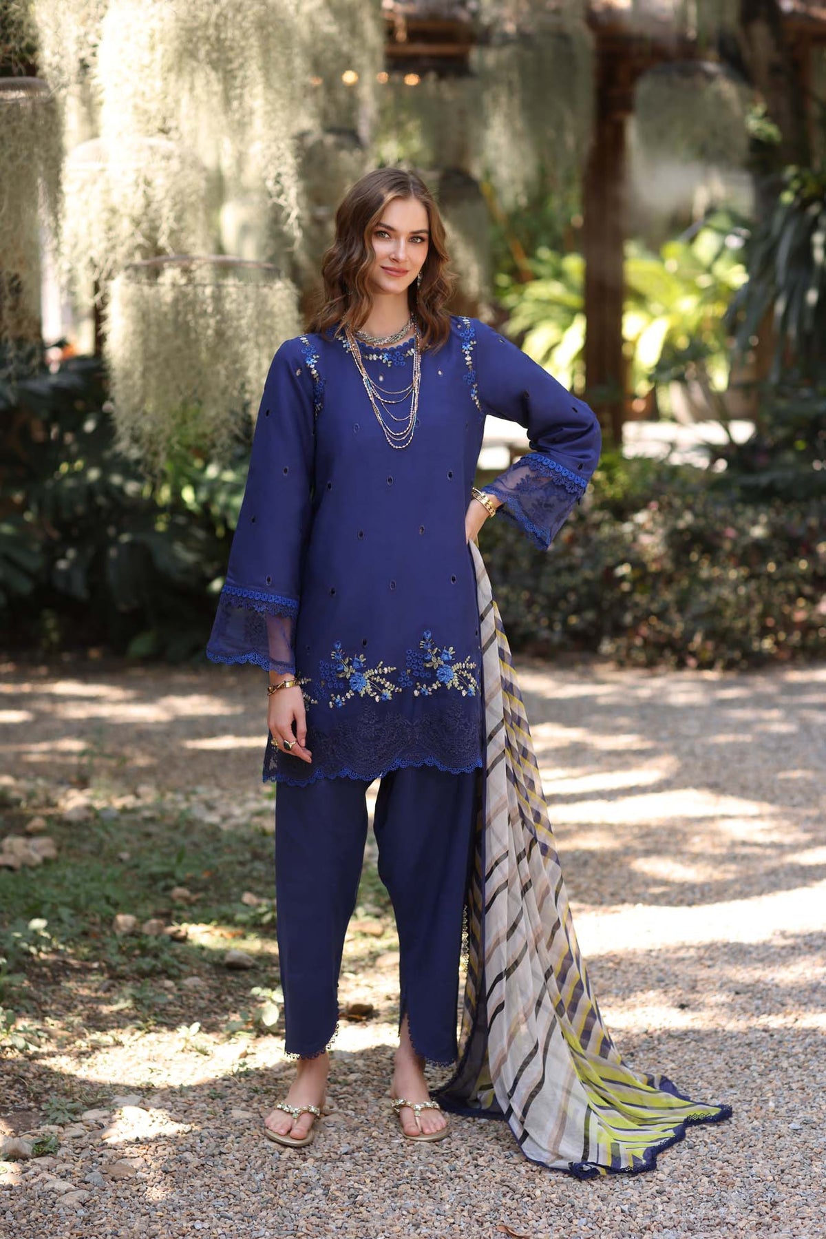 Noor by Saadia Asad | Eid Luxe Printedkari | D3-A by Noor by Saadia Asad - Designer Dress - Type: Ladies Clothes - Available at Libayah - 100% Original