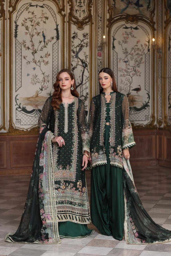 Noor by Saadia Asad | Festive 25 | D5 - Green by Noor by Saadia Asad - Designer Dress  - Type : Ladies Clothes - Available at Libayah - 100% Original 