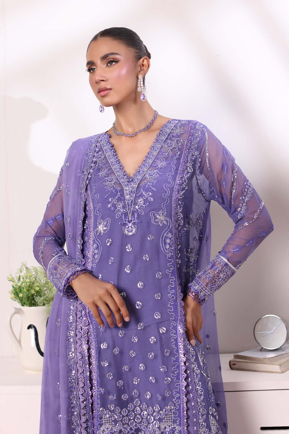 Noor by Saadia Asad | Noor Chiffon De Luxe | D2 by Noor by Saadia Asad - Designer Dress - Type: Formal - Available at Libayah - 100% Original