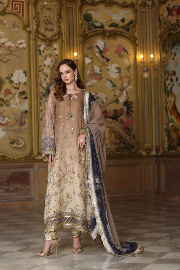 Noor by Saadia Asad | Festive 25 | D2 - Beige by Noor by Saadia Asad - Designer Dress  - Type : Ladies Clothes - Available at Libayah - 100% Original 