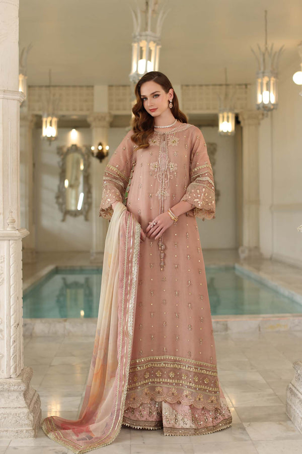 Noor by Saadia Asad | Festive 25 | D4 - Tea Pink by Noor by Saadia Asad - Designer Dress  - Type : Ladies Clothes - Available at Libayah - 100% Original 