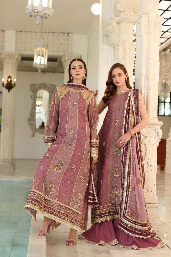 Noor by Saadia Asad | Festive 25 | D6 - Rose Pink by Noor by Saadia Asad - Designer Dress  - Type : Ladies Clothes - Available at Libayah - 100% Original 
