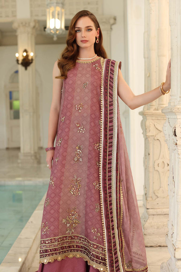 Noor by Saadia Asad | Festive 25 | D6 - Rose Pink by Noor by Saadia Asad - Designer Dress  - Type : Ladies Clothes - Available at Libayah - 100% Original 