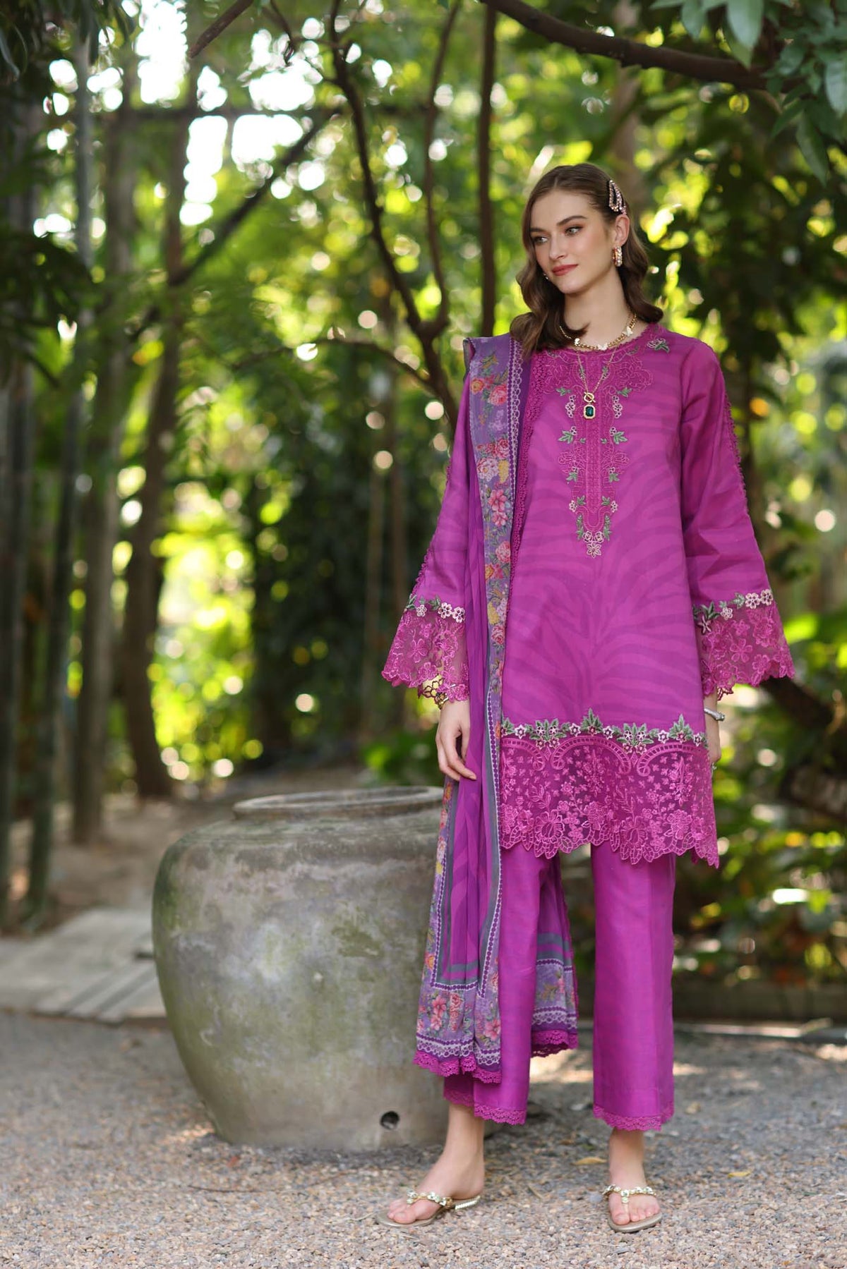 Noor by Saadia Asad | Eid Luxe Printedkari | D1-A by Noor by Saadia Asad - Designer Dress - Type: Ladies Clothes - Available at Libayah - 100% Original