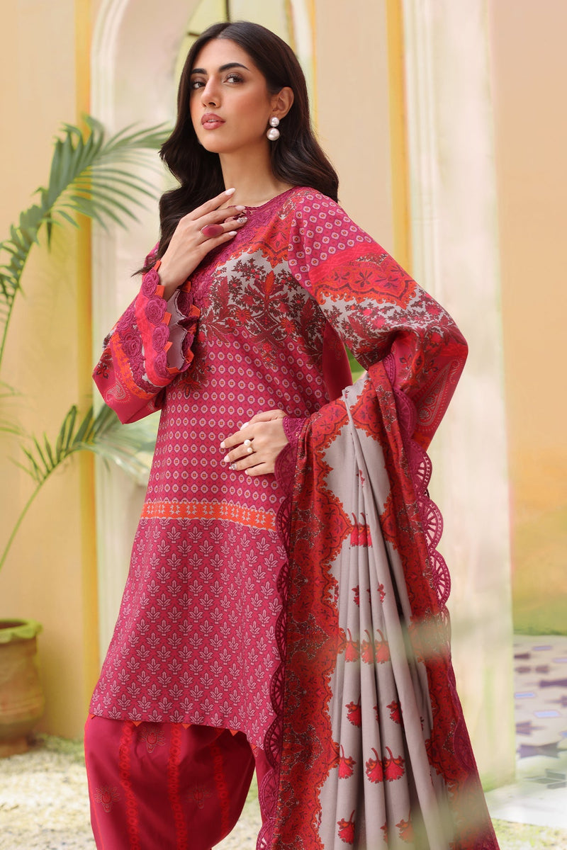 Charizma | Sheen Embroidered Linen Shawl | SHW4-06 by Charizma - Designer Dress - Type: Ladies Clothes - Available at Libayah - 100% Original