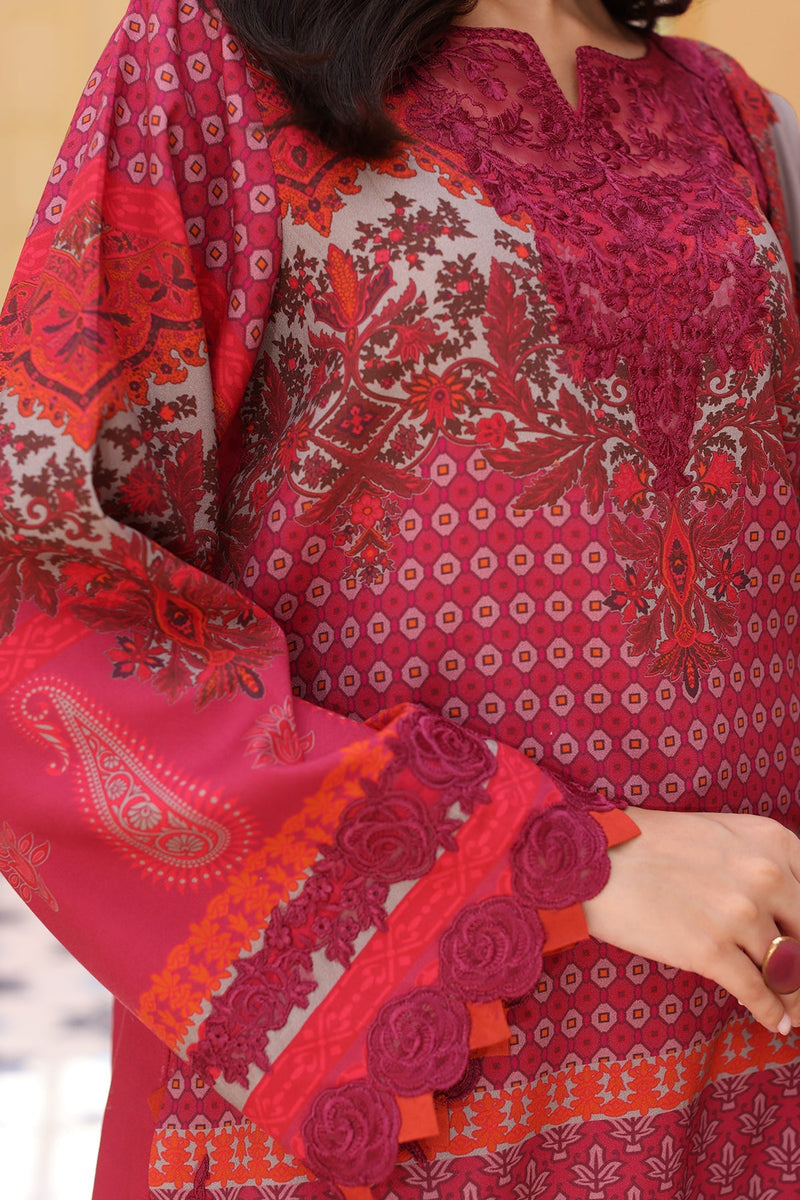 Charizma | Sheen Embroidered Linen Shawl | SHW4-06 by Charizma - Designer Dress - Type: Ladies Clothes - Available at Libayah - 100% Original