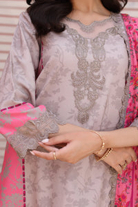 Charizma | Sheen Embroidered Linen Shawl | SHW4-04 by Charizma - Designer Dress - Type: Ladies Clothes - Available at Libayah - 100% Original