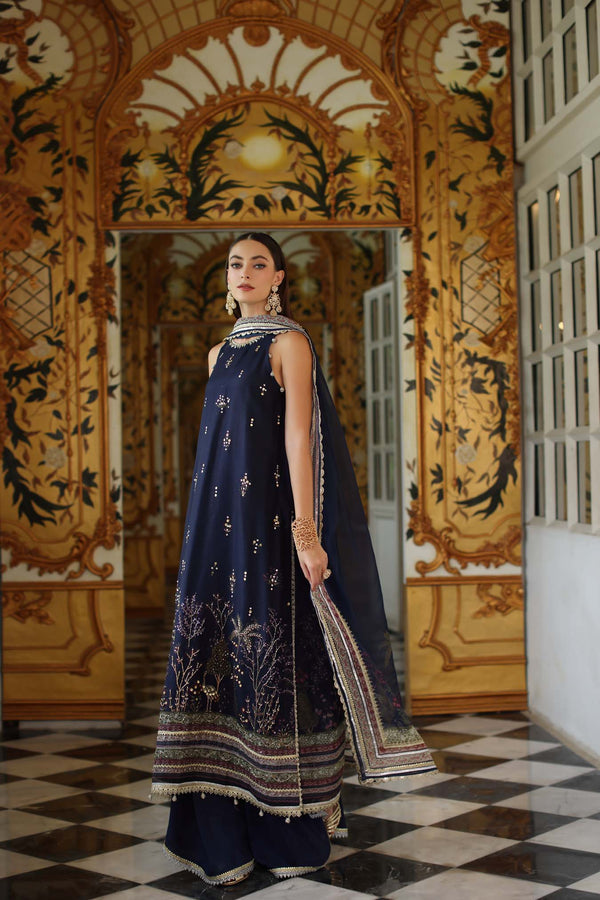 Noor by Saadia Asad | Festive 25 | D3 - Blue by Noor by Saadia Asad - Designer Dress  - Type : Ladies Clothes - Available at Libayah - 100% Original 