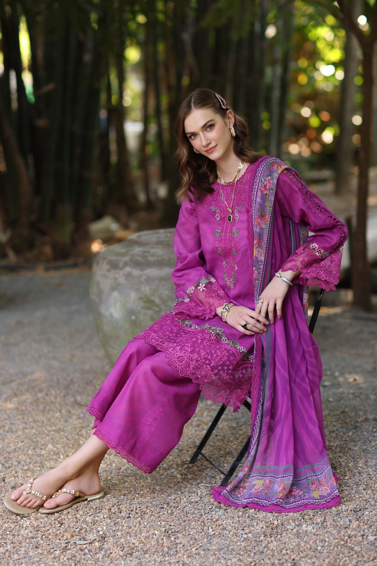Noor by Saadia Asad | Eid Luxe Printedkari | D1-A by Noor by Saadia Asad - Designer Dress - Type: Ladies Clothes - Available at Libayah - 100% Original