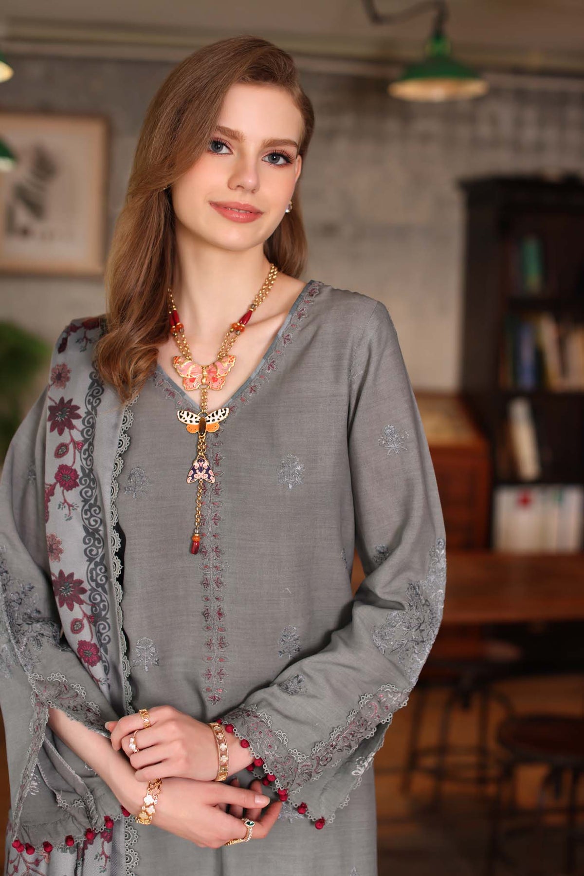 Saadia Asad | Winter Printkhaas 25 | D4 - B by Saadia Asad - Designer Dress - Type : Ladies Clothes - Available at Libayah - 100% Original 