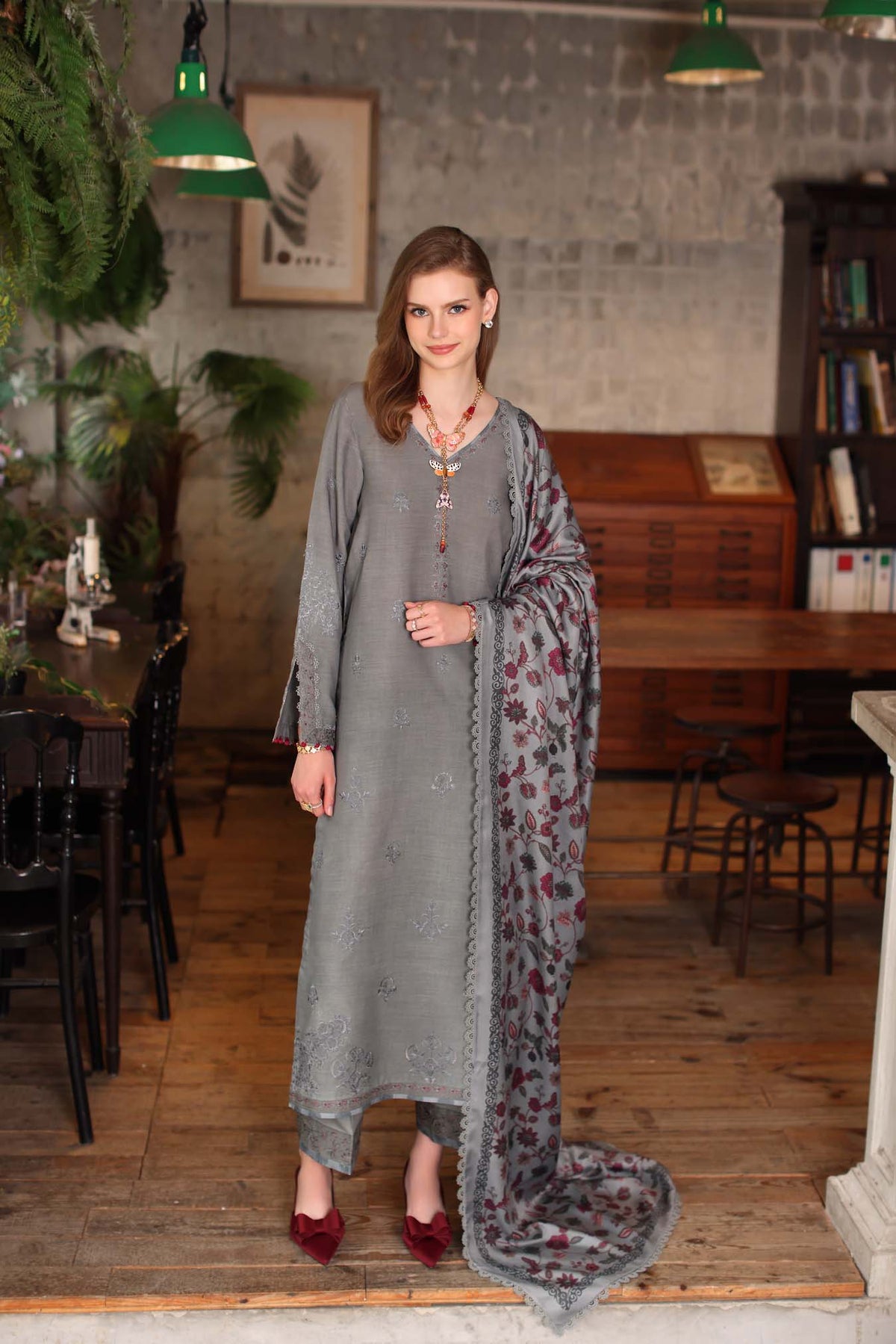 Saadia Asad | Winter Printkhaas 25 | D4 - B by Saadia Asad - Designer Dress - Type : Ladies Clothes - Available at Libayah - 100% Original 