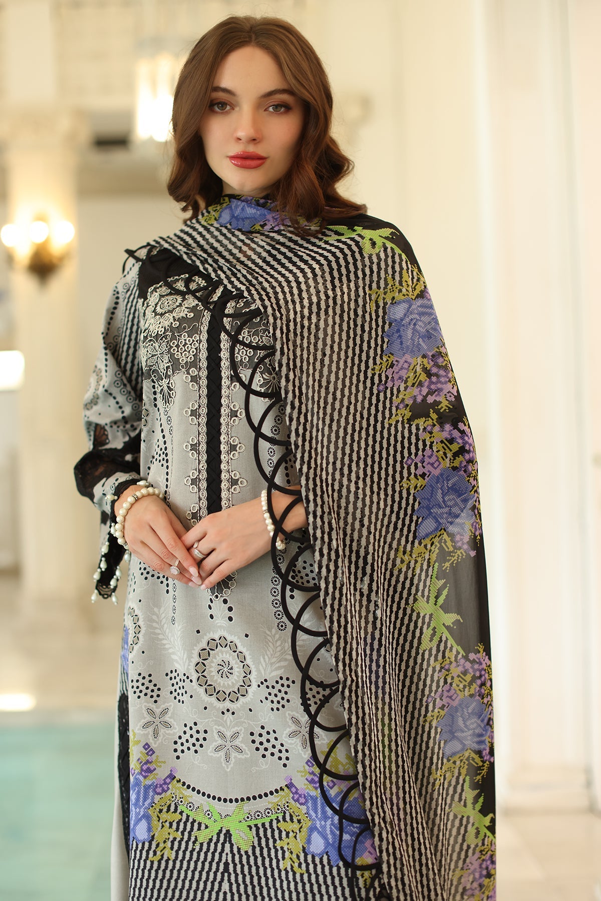 Charizma | Aniq Lawn Collection | AN5-02 by Charizma - Designer Dress - Type: Ladies Clothes - Available at Libayah - 100% Original