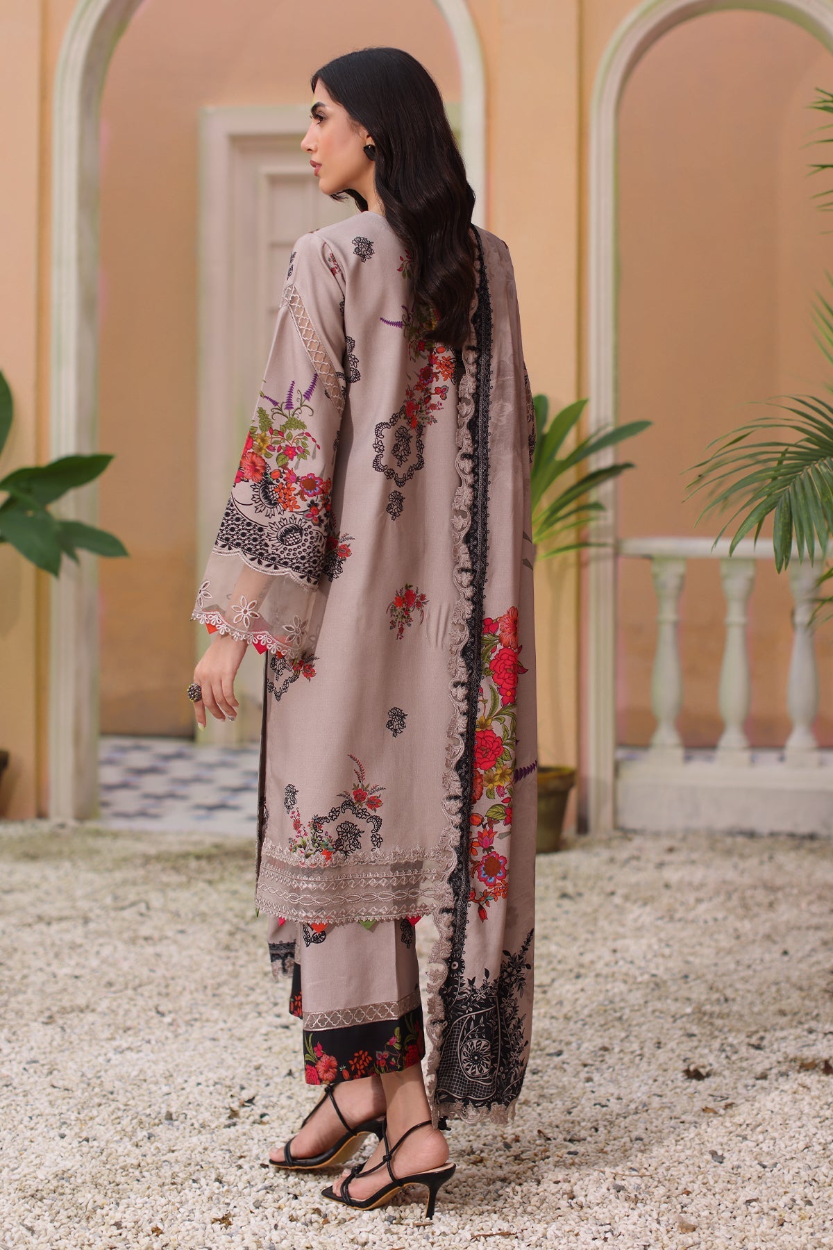 Charizma | Sheen Embroidered Linen Shawl | SHW4-02 by Charizma - Designer Dress - Type: Ladies Clothes - Available at Libayah - 100% Original